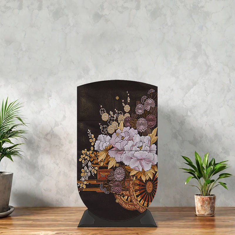 Armoire de rangement française à motif floral rétro