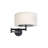 1-Light White Linen Shade Dimmable Swing Arm Sconce