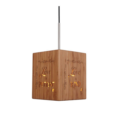 Luminaire suspendu carré/rectangulaire 1 lumières lanterne Newsom