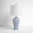 Maggie 24.5" Modern Blue and White Ceramic Table Lamp with 3-Way Dimming for Living Room and Bedroom