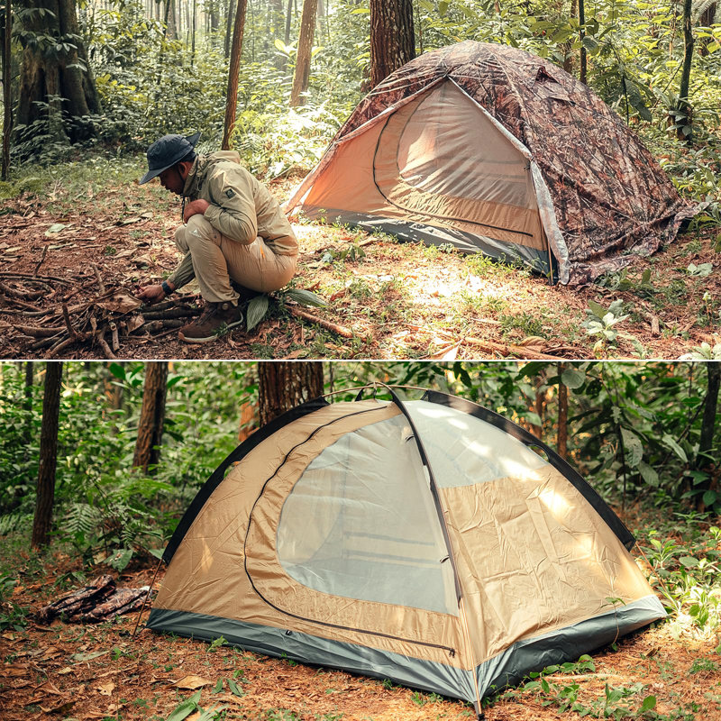 Ultralight Camouflage 2 Person Four Season Tent with Vestibule