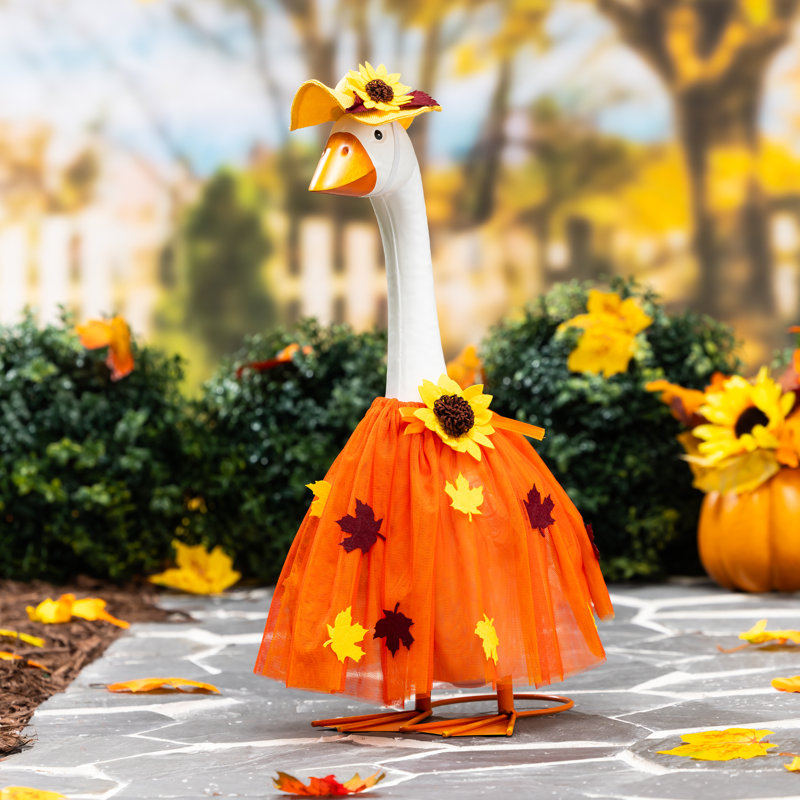 Tenue de porche en oie, robe feuille d'automne, Fall Leaf Dress