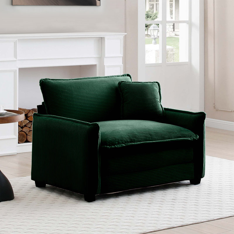 Comfortable Single Deep Seat Sofa With One Pillow, Suitable For Living Room And Bedroom, Club Multiple Occasions