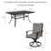 All Steel Detachable Main Dining Set Of Seven Pieces With Rectangular Dining Table And Cushion