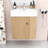 Maurice Modern Floating Bathroom Vanity with Ceramic Sink, Wave-Patterned Door and Storage Shelves-1959752465