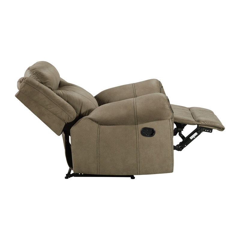 Neelah 40" Wide Manual Glider Standard Recliner, Brown 100% Polyester