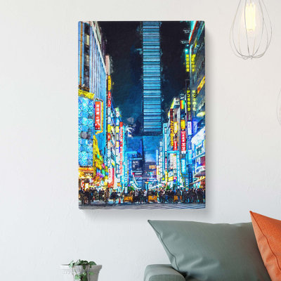 Bright Lights of Tokyo - Wrapped Canvas