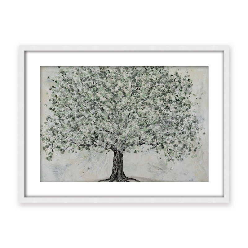 Nature Inspired "Radiant Renewal" Canvas Wall Art By , 12" H x 16" W, Framed Matted Print, Black