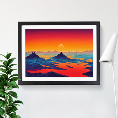 Glorious Mountain Sunset - Framed Print