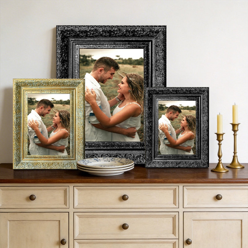 Cadre photo mural noir 1 PC 5 "x 7" avec style galerie