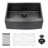Gunmetal Black Kitchen Sink 27", Stainless Steel 16G, Facilitates Quick Drying, 27X21x10 Inch 27" Sink, Enhances Functionality,-121629042