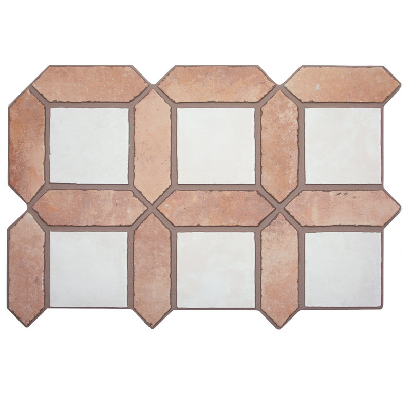 Picket Arenta 14-5/8 In. X 22-1/2 In. Porcelain Floor And Wall Tile, White/Tan