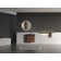 Wall-Mounted Single Bathroom Vanity with Quartz Top with Overflow