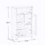 Armoire de rangement pour salle de bain avec 3 tiroirs et 1 porte - blanc