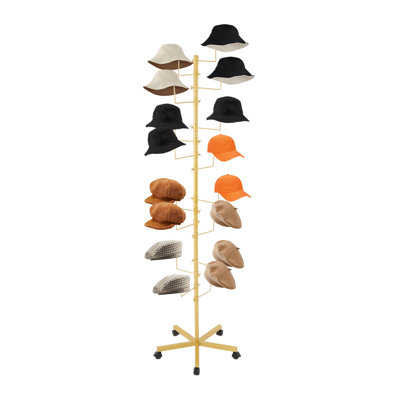 Freestanding Hat Rack Hat Display Rack Golden