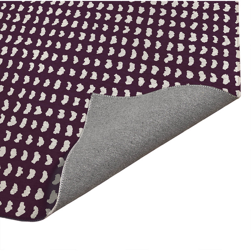 Tapis de cuisine à profil bas Gio, Rectangulaire 3 pi x 5 pi, Aubergine