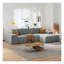 Canapé modulaire en L sans assemblage requis, canapé à assise profonde avec 3 coussins, revêtement en tissu doux, convient aux chaises longues modernes dans les salons et les chambres-1470787496