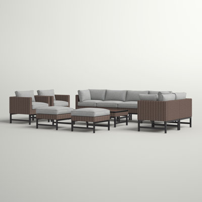 Hesse 8 - Person Modular Patio Conversation Set with Cushions