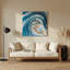 Art mural gris Biomorphic Abstraction 63-1154014020