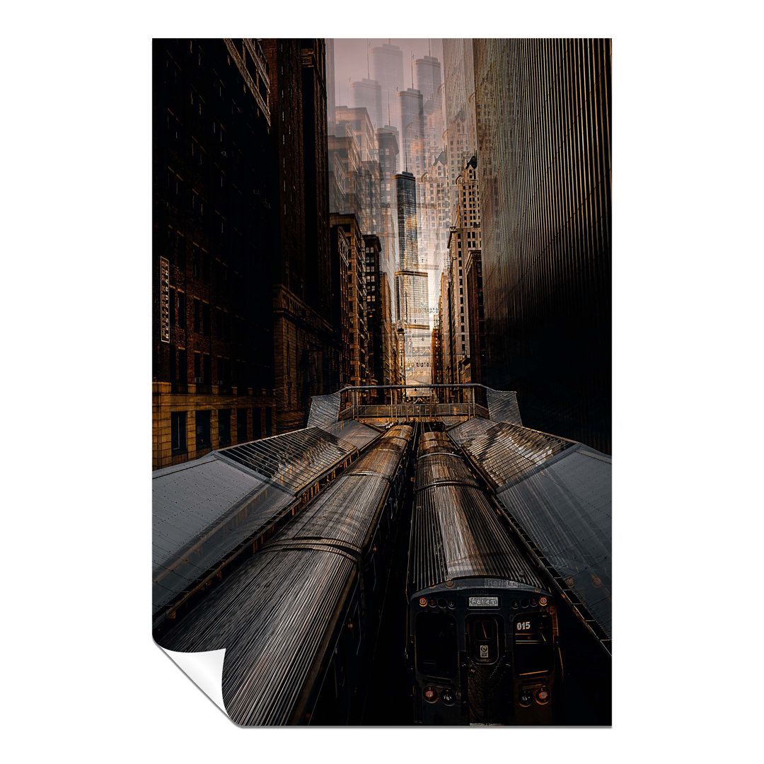 Panther Print Fine Art Prints Chicago Architectural Train Railway Artistic Unframed Poster, Pictures For Home Walls, Bedroom, Living Room & Bathroom D