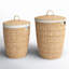 Seagrass Handmade Decorative and Functional Storage Basket with Liner and Matching Tops-1459274901