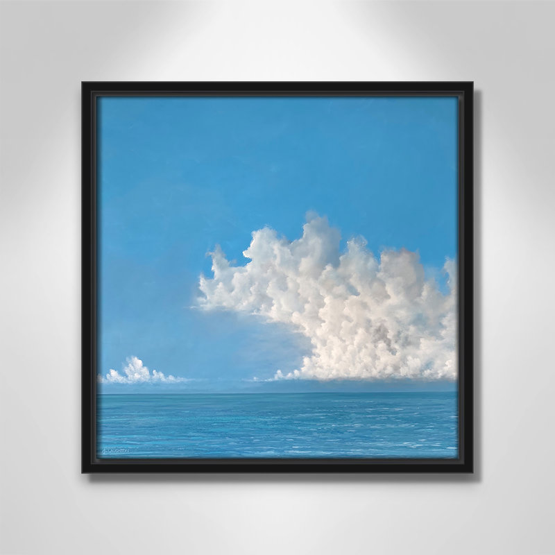 Wave Clouds, 13.5" H x 13.5" W x 2" D, Black