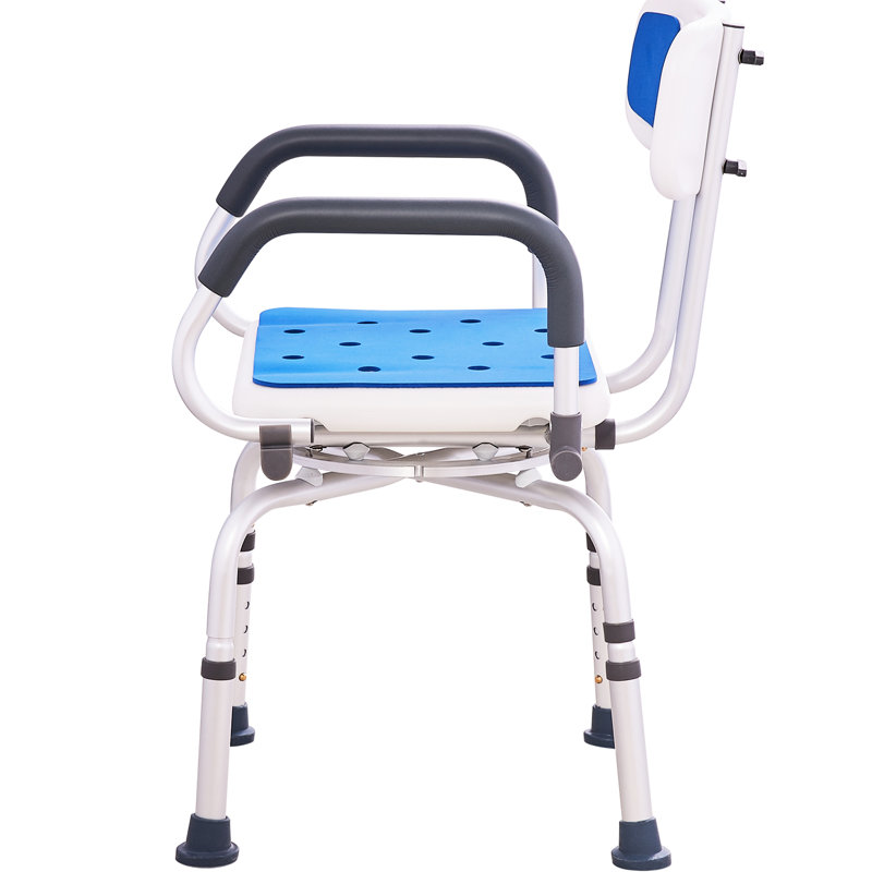Bathtub Shower Chair With 360 Swivel And Arms, 4 - Level Height Adjustment, 400lbs Strong, Quick Drying Seat, Aluminium Alloy, Soft Armrest, , Seat For Bathtub, Adjustable Height, Capacity, Non Slip