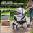 Foldable Pet Stroller With Separable Carrier And 360° Rotating Wheels-122632861