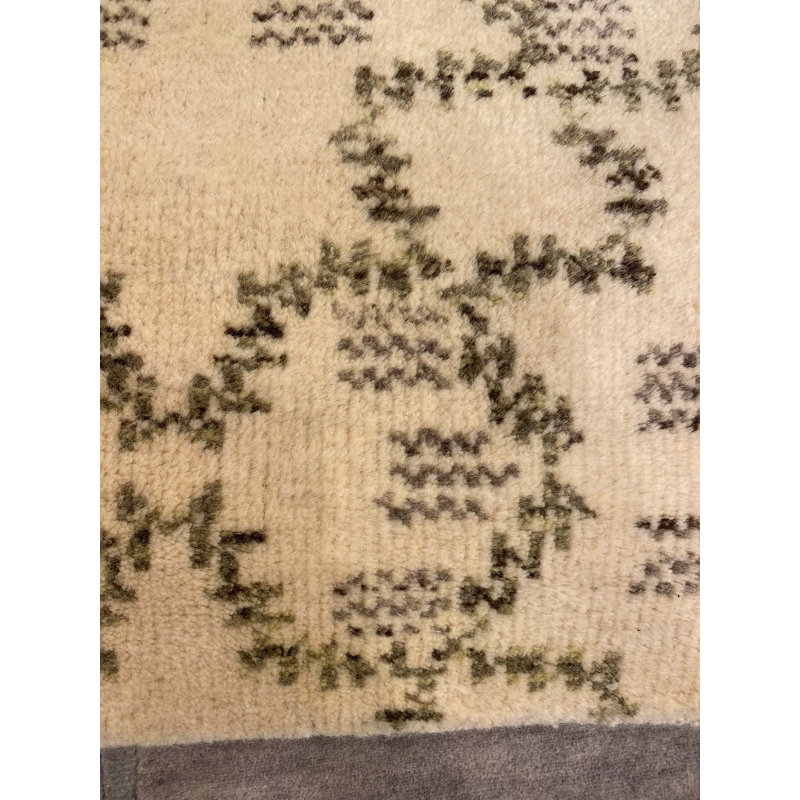 Modern One-of-a-Kind Rectangle 9' X 12' Hand Knotted Area Rug