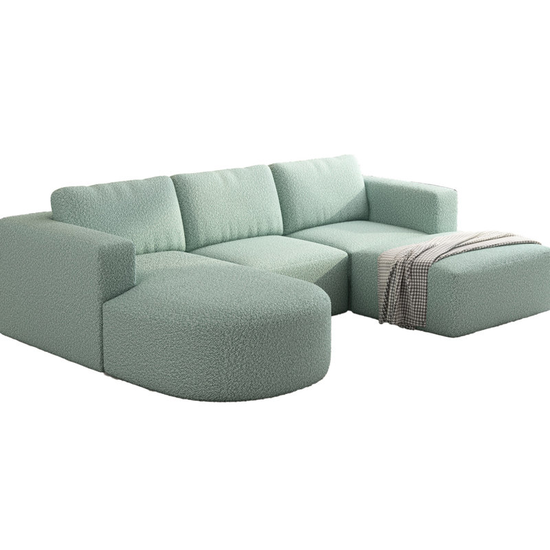 Canapé modulaire 103,94 x 71,06 Avec méridienne. Canapé-lit en U avec ressort en mousse à mémoire de forme pour un moment de détente, 103,94 * 71,06. Éponge comprimé la nuit