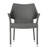 MIRAGE GREY PE WICKER STACKING ARMCHAIR,4PCS