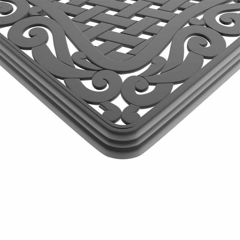 Ensemble de salle à manger toutes saisons en fonte d'aluminium avec chaises pivotantes et table rectangulaire pour profiter de l'extérieur