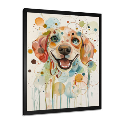 Happy Hound Beagle Dog I - Dog Beagle Wall Art Living Room