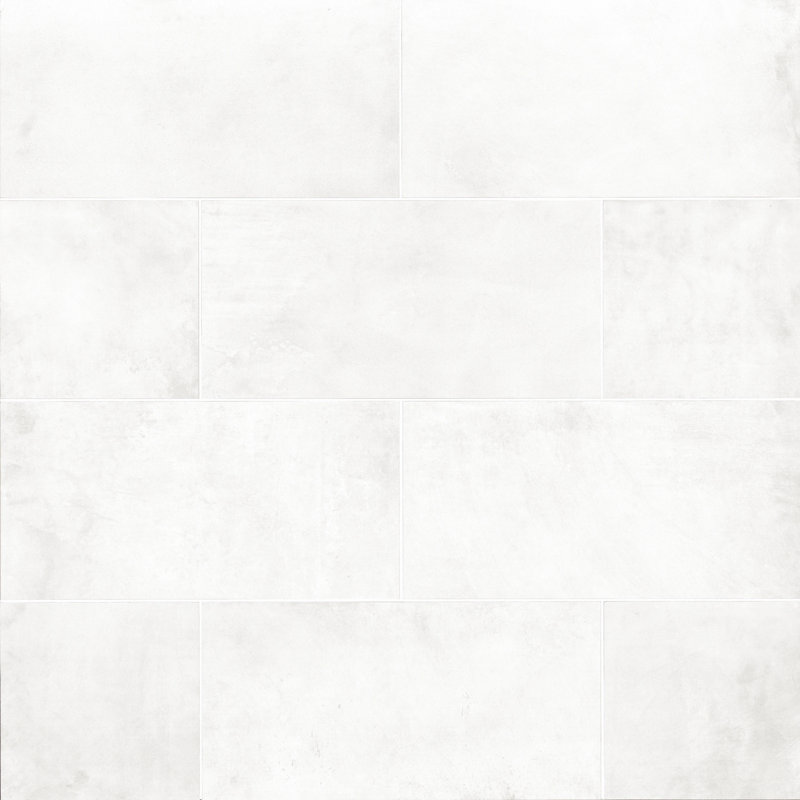Wave 12" x 24" Porcelain Wall & Floor Tile, Ice