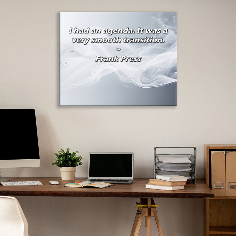 «Artsy Quote» par Frank Press, toile tendue avec châssis, H 17 po x l 24 po