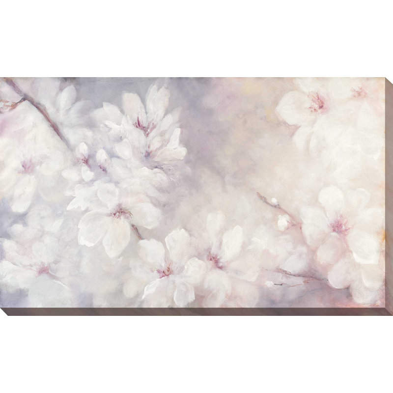 Cherry Blossoms - Print on Canvas, 18" H x 30" W x 1" D, Wrapped Canvas