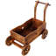 Jardinière moderne, boîte à fleurs en bois, jardinière mobile avec 4 roues, poignée, trou de drain