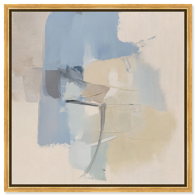 Clouded Calm II Canvas Abstract Print by Oliver Gal, Black Frame, 12 x 12