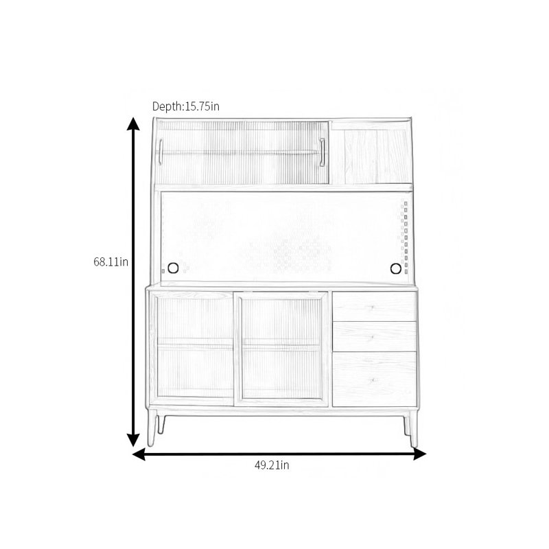 Eldora, 68.11" H x 49.21" W x 15.75" D