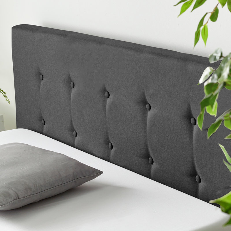 Caddo Fabric Upholstered Ottoman Bed Frame, Black, Kingsize (5')