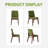 Dining Chairs Set of 2, Upholstered Fabric Dining Room Chairs, Mid Century Modern Kitchen Side Chairs with Solid Wood Frame (Walnut & Olive)-678826620