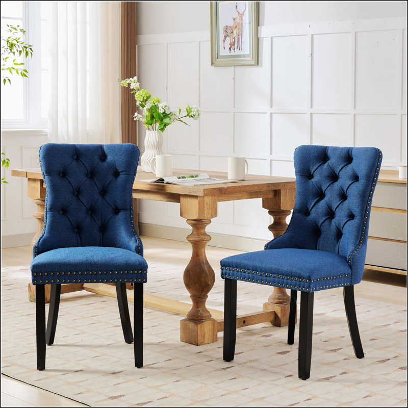 Ensemble de chaises de salle à manger rembourrées Elegant Modern, Bleu