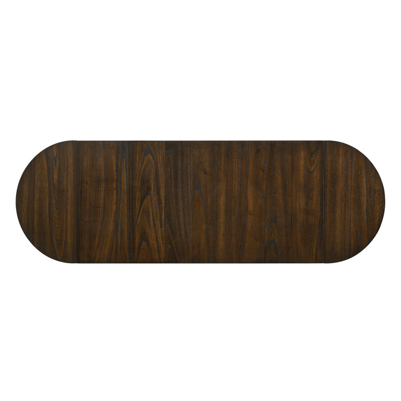 Extendable Oval Solid Wood Base Dining Table
