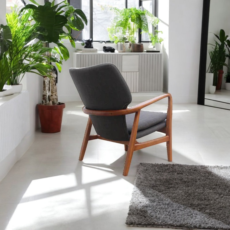 Fauteuil Abobaker, Tissu gris foncé