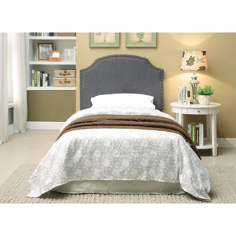 Upholstered Headboard, Gray, Twin