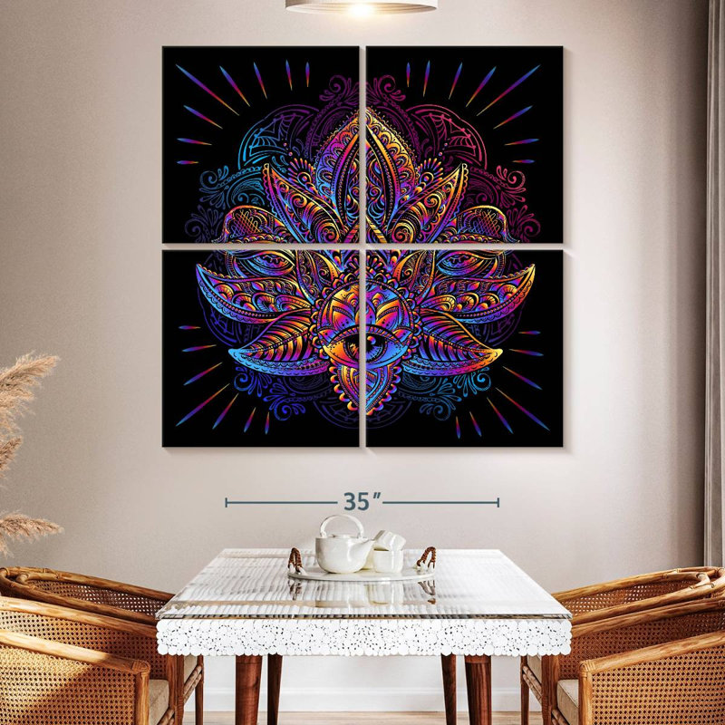 Œil de Lotus sacré, H 50 po x l 50 po