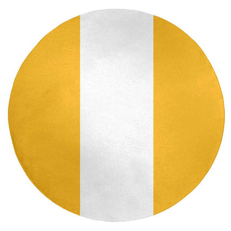 Tapis à rayures de football jaune pittsburgh, Rond 5 pi