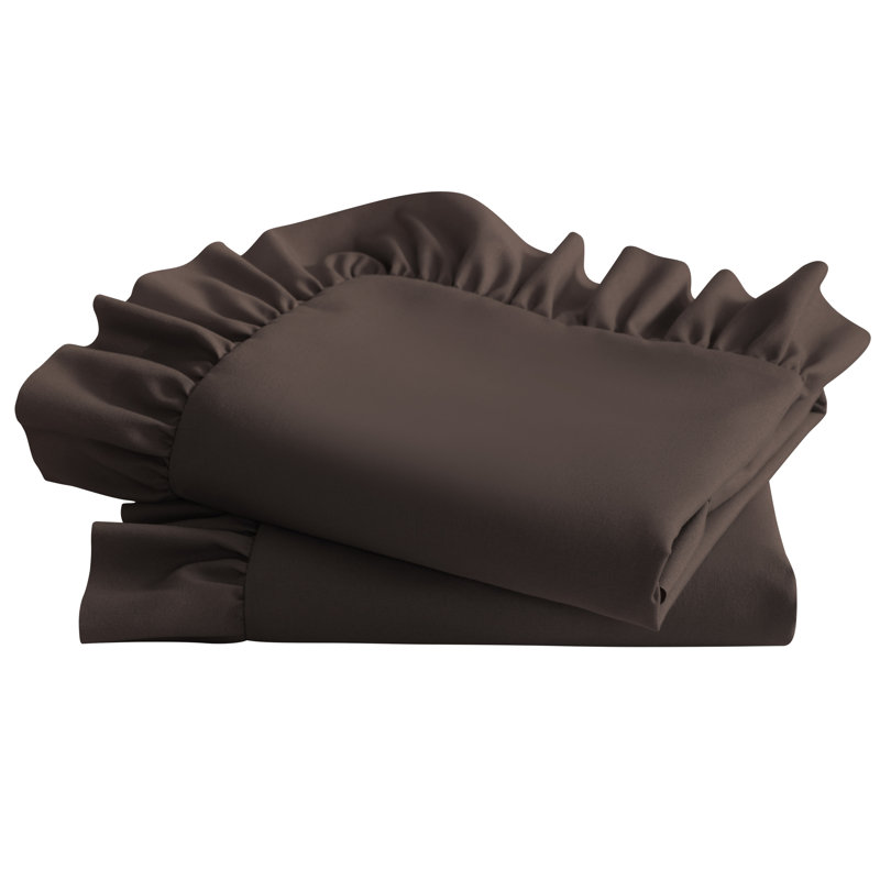 Solid Colour Pillowcase - Set of 2, King (20" x 36"), Chocolat