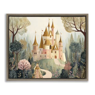 Cadre flottant Whimsical Castle Path, conception par Christine Simpson Art