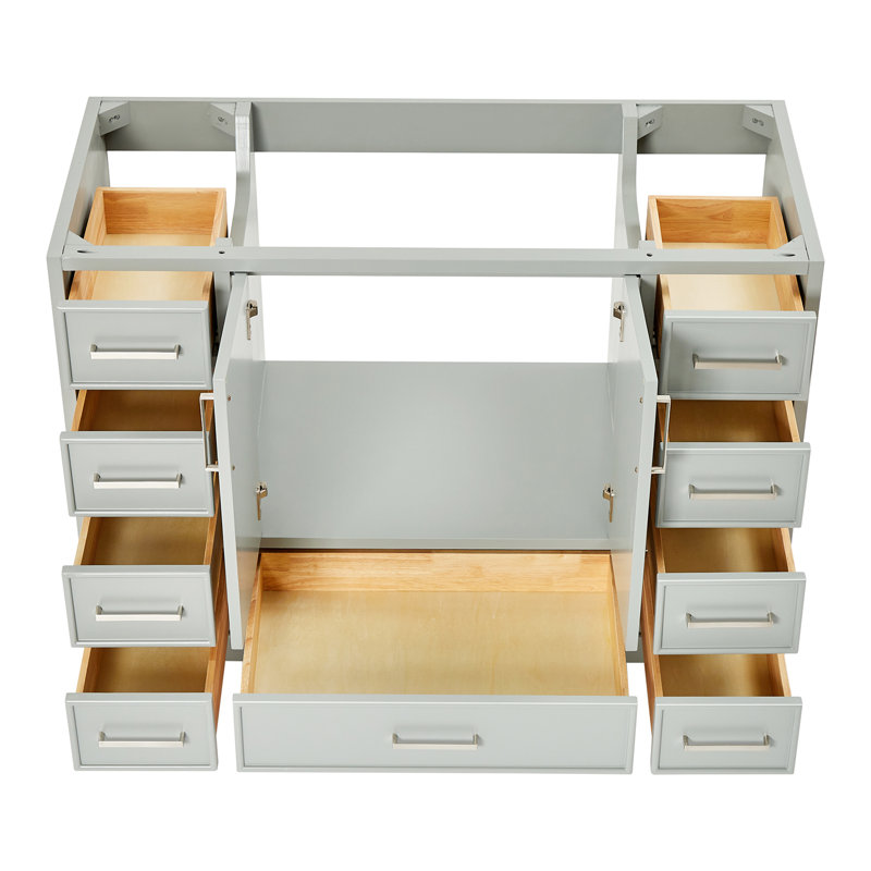 Base de meuble-lavabo simple 48,75 po Peightyn, Gris